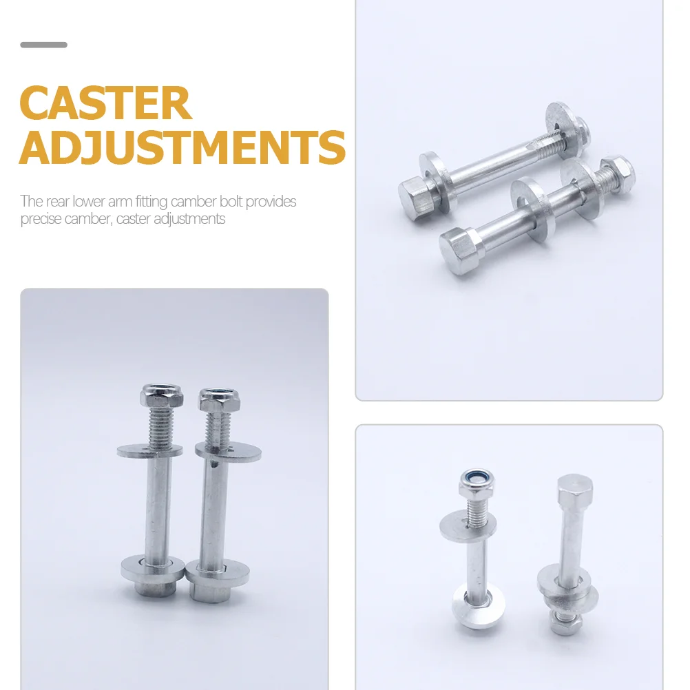 2 Sets Auto Rear Lower Arm Fitting Suspension Bolts Camper Auto Rear Lower Camber Adjusting Kit Car Automatic Arm Fitting