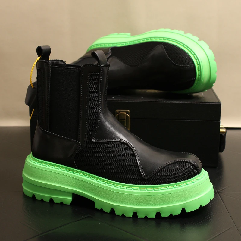 

Faionable Boots Chelsea, мужские высокие ботинки Thi Bot Top oes, дышащие ботинки с внутренней частью, весна-осень, новое поступление