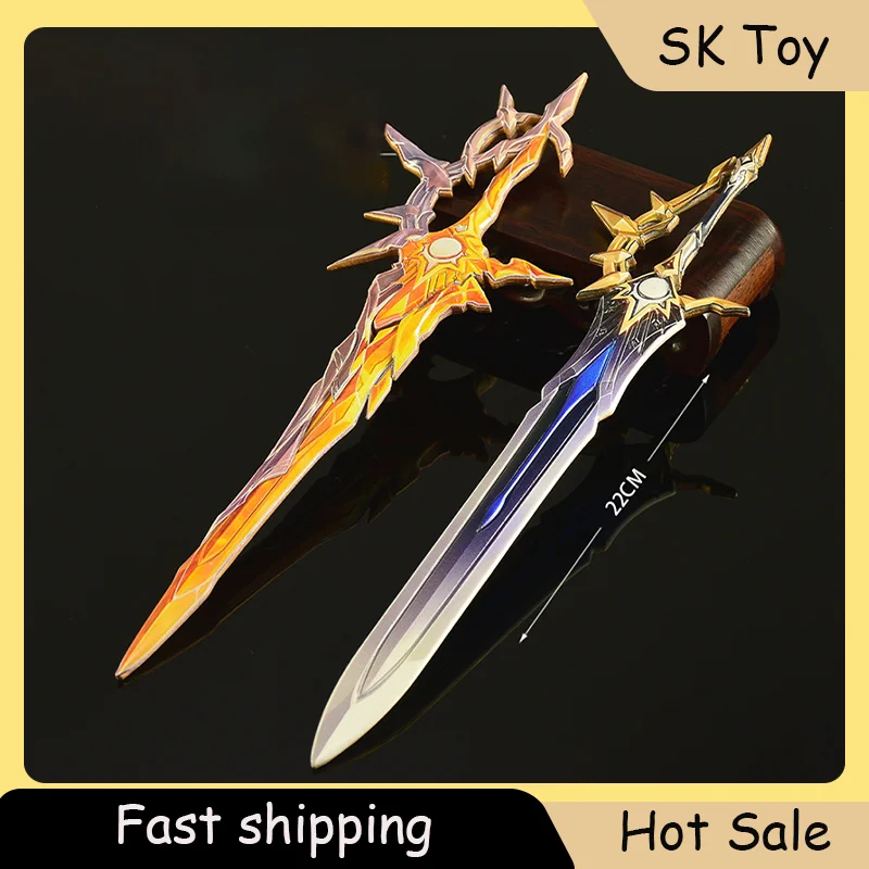 Honkai: figura de Star Rail de 22cm, cuchillo de juego, juguete, espada Phainon, adorno de aleación de Zinc totalmente metálico, juguete en miniatura, coleccionables artesanales