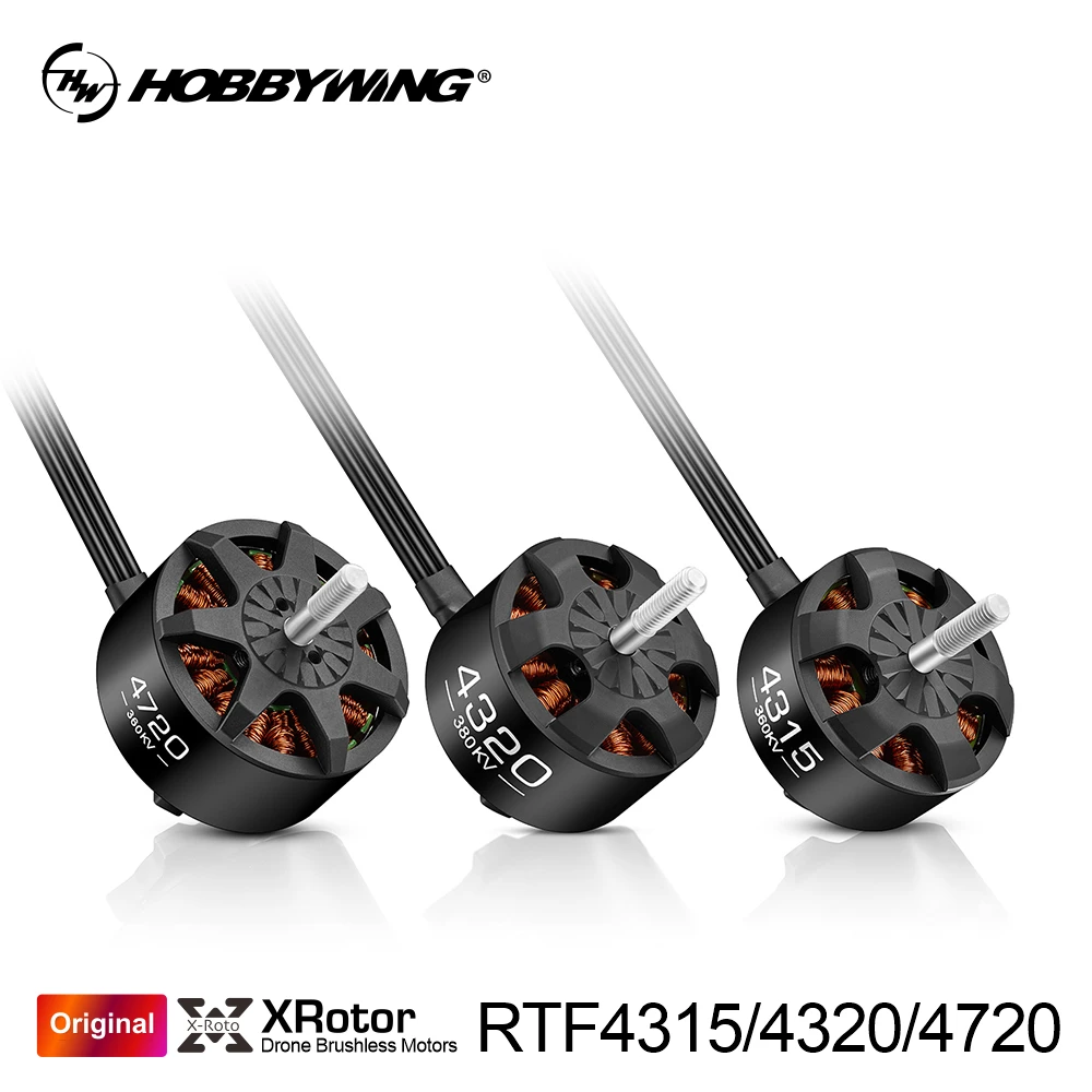HOBBYWING FPV Drone Brushless Motors 4315 4320 4720 (300-520KV) High Efficiency and Strong Performance