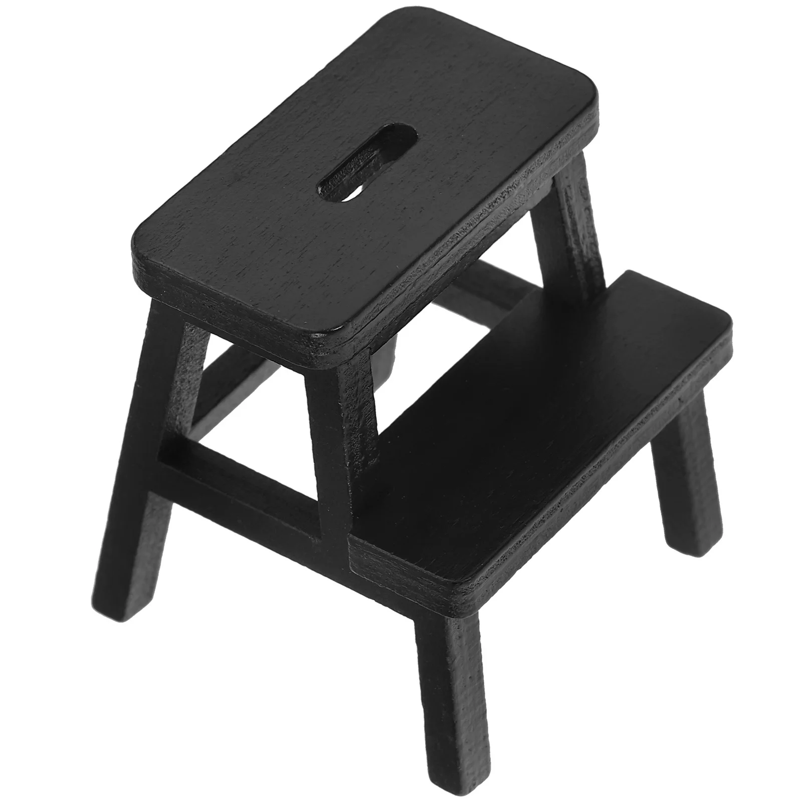 

Mini Wood Stool Compact Lightweight Realistic Design for Miniature House Furniture Decoration Accessories Small Space Living