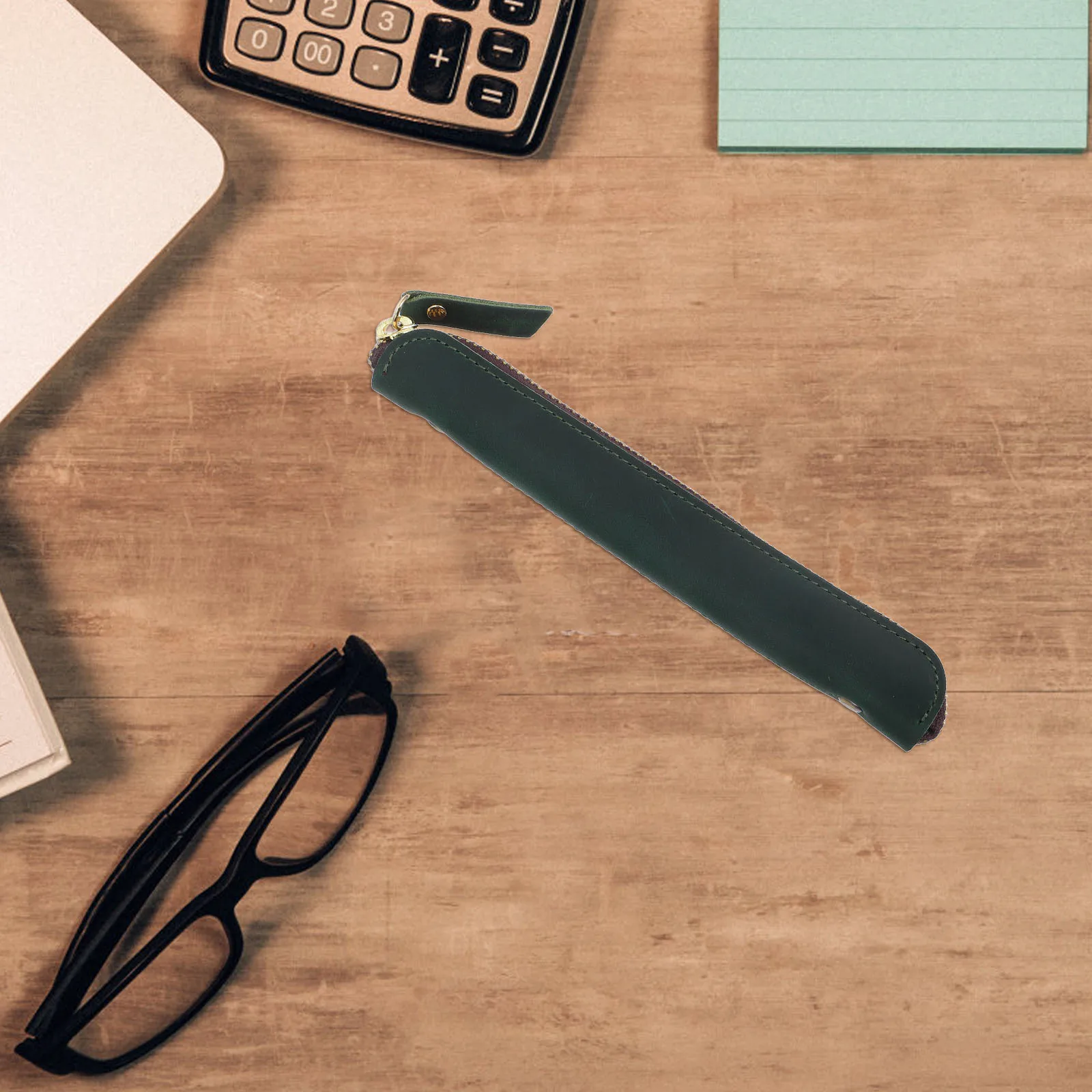 

Pen Pouch Handmade Genuine Stitched Holder Case Practical Luxury Fountain Pen Bag Elegant Writing Tool Desk Supplies