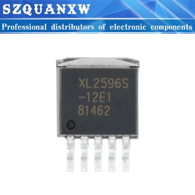 10pcs/lot XL2596 XL2596S-12E1 XL2596S TO263-5 3A 12V 150KHz Buck Step Down DC Power Converter Regulator ﻿