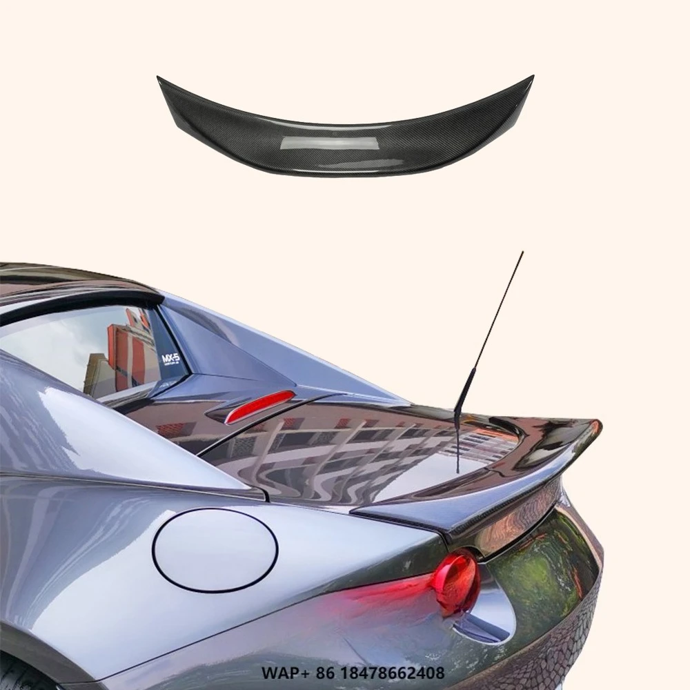 

Car Body Kit Carbon Fiber Rear Wing Lip for Mazda MX5 Miata (ND Only) 2015-20 LMS Style Duckbill Spoiler