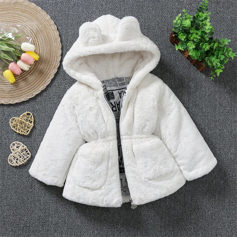 Girls Clothing Baby Coats for Girls Fur Collar Jackets For Winter Autumn Kids Clothes Plus Velvet Thick Denim Children Outerwear