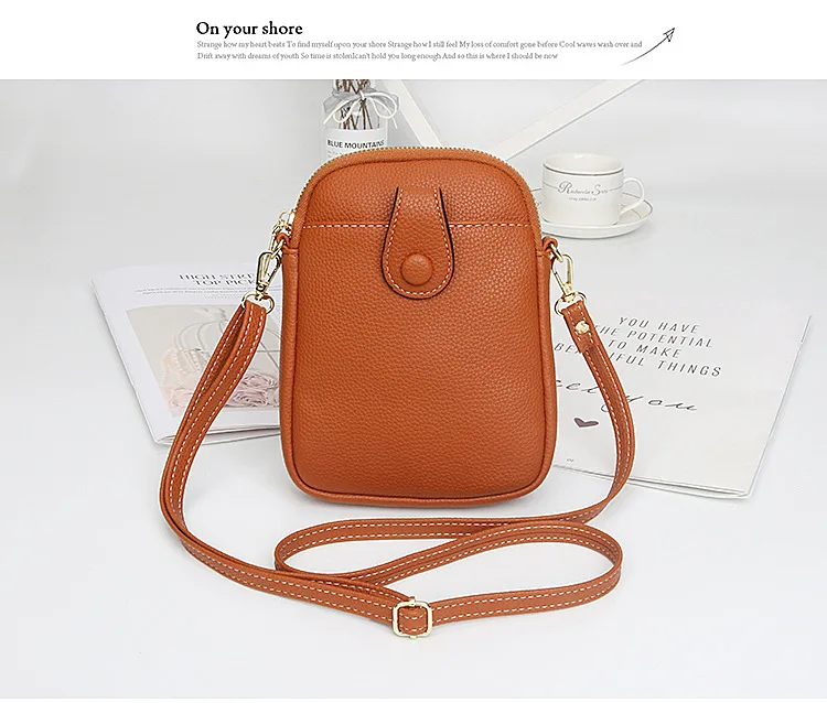 Modische Handytasche Damen Umhängetasche Einschultrige Mini Quadratische Tasche Kartenhalter Tragbare PU-Leder Geldbörse – Detail 25