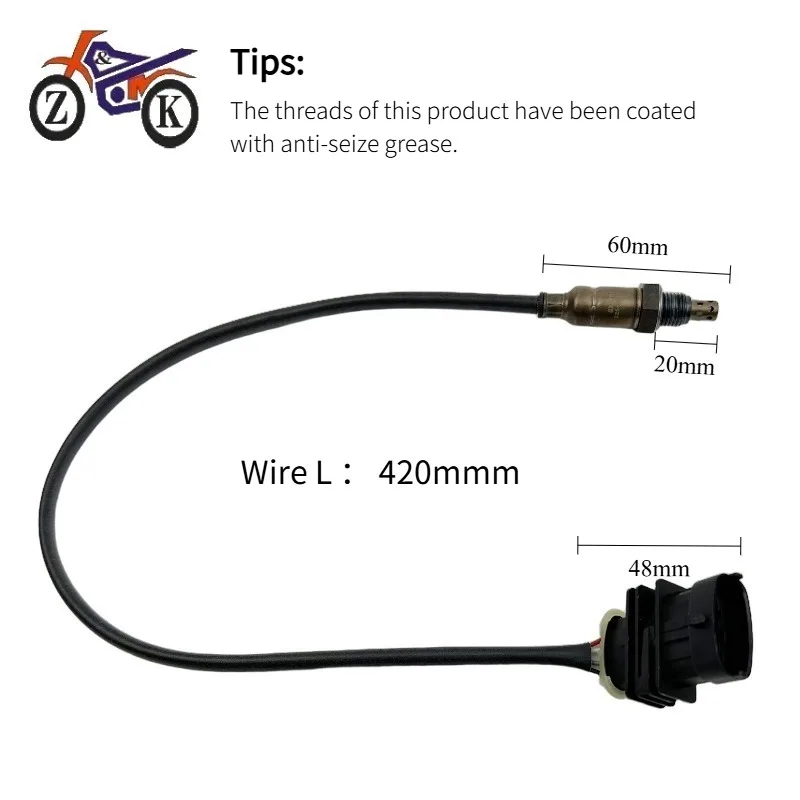Oxygen Sensor 8AJV-004100-1000 For CFMOTO 250NK 250SR 300SR 300SS 150SC Motorcycle O2 Lambda Sensor Replacement 0258020001
