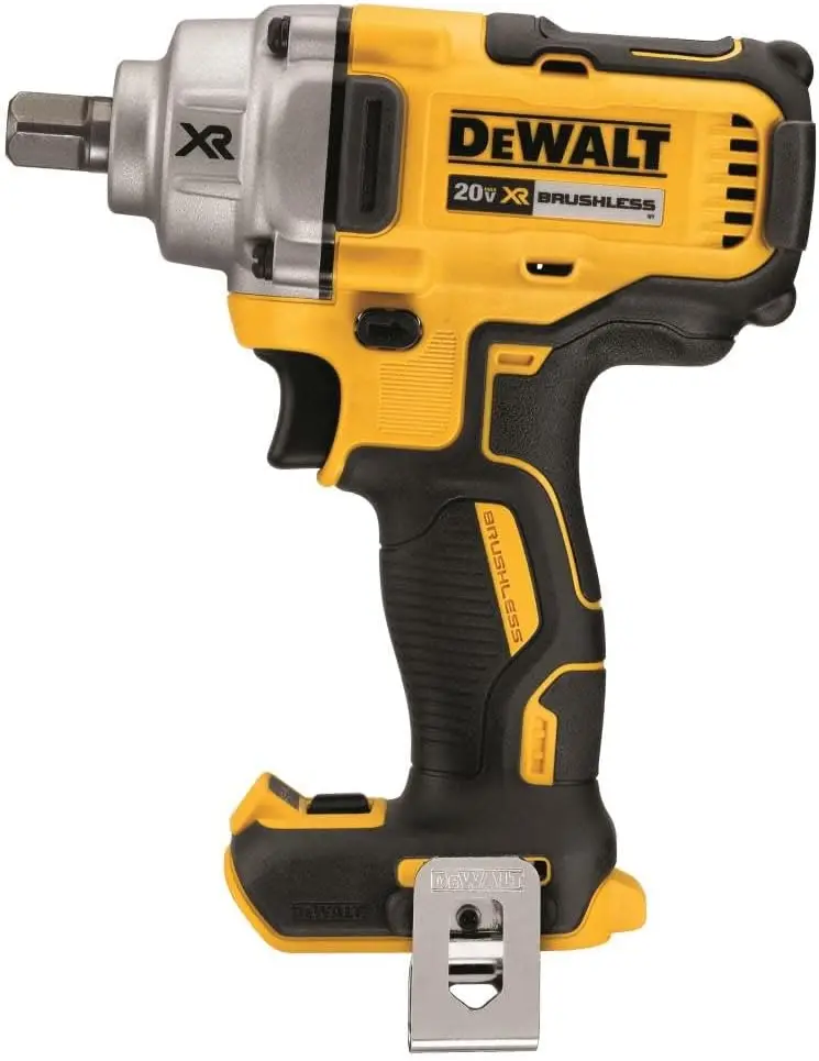 DEWALT 20V MAX XR Impact Wrench, Cordless, 1/2-Inch with Detent Pin Anvil, 330-lbs of Torque, 3,100 IPM, Bare Tool Only