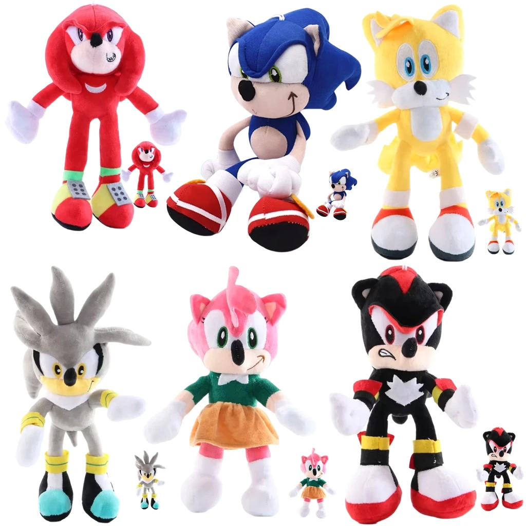 New Selling 30cm Shadow Blue Animated Plush Toy Sonic Doll Children's Soft Plush Hedgehog Doll Pp Cotton Kids Birthday Gift - view 2