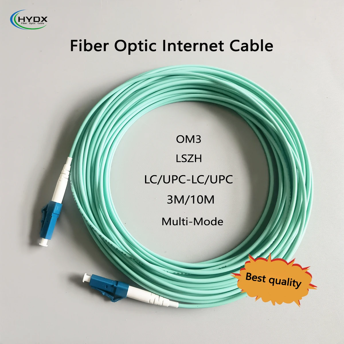 3M/10M Cable Fibra Optica LC/UPC-LC/UPC OM3 50/125μm LSZH Multi-Mode Fiber Optic Patch Cord Cable 2.0mm FTTH Fiber Optic Jumper