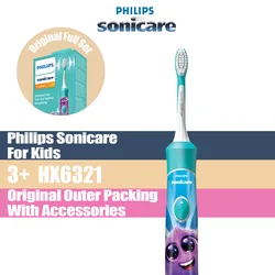 Philips Sonicare for Kids, HX6321, Electric Toothbrush, Replacement Brush Head, Support Sonicare APP, Dupont Bristle