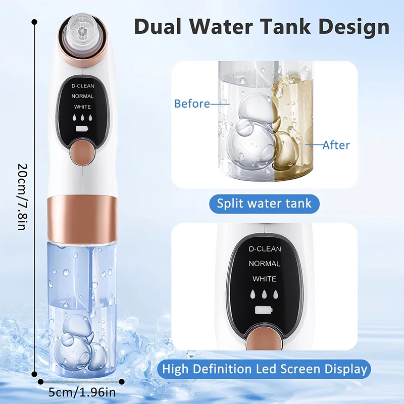 Electric Blackhead Remover Pore Vacuum Face Cleaner Pimple Acne Black Head Removal Water Cycle Black Dot Remove Cleasing Machine