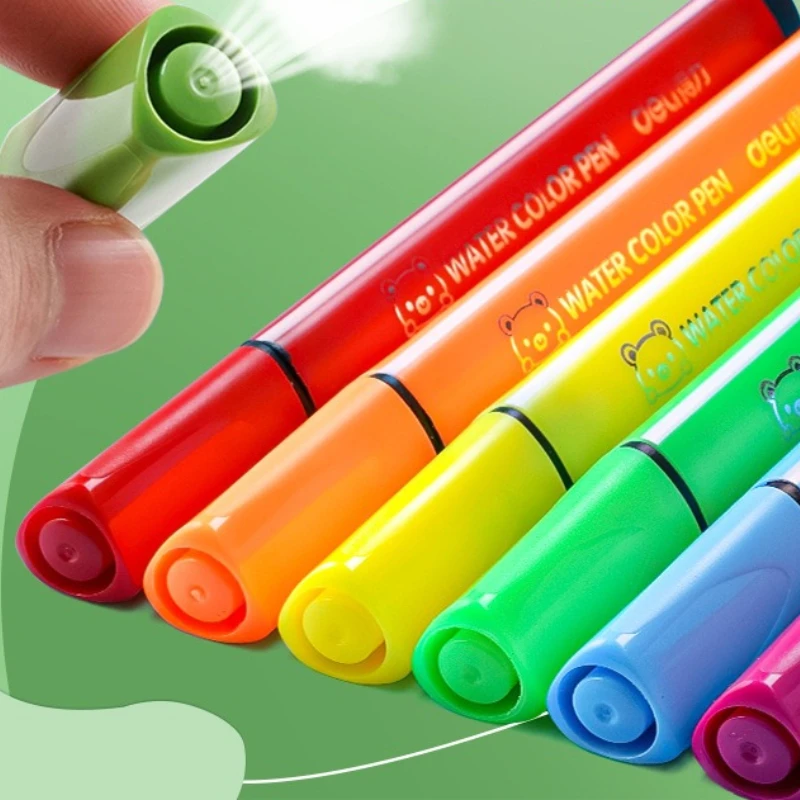 Deli Washable Watercolor Pen Set with Portable Case for Kids Drawing and Art Projects