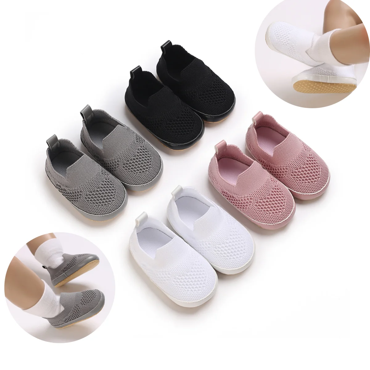 

NEW 0-18M Baby Boy Girl Shoes First Walkers Infant Toddler Anti-Slip Soft Sole Classical Newborn Baby Shoes Breathable Sneakers