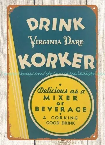 Calcomanías decorativas de metal para pared, calcomanías de lata, Drink, United, Dare, Korker, Soda, 1950