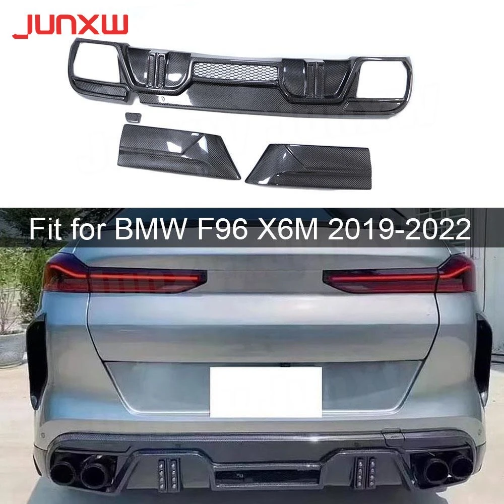 Carbon Fiber FRP Rear Bumper Lip Spoiler Bodykit for BMW F96 X6M 2019-2022 Rear Lip Guard Car Accessories