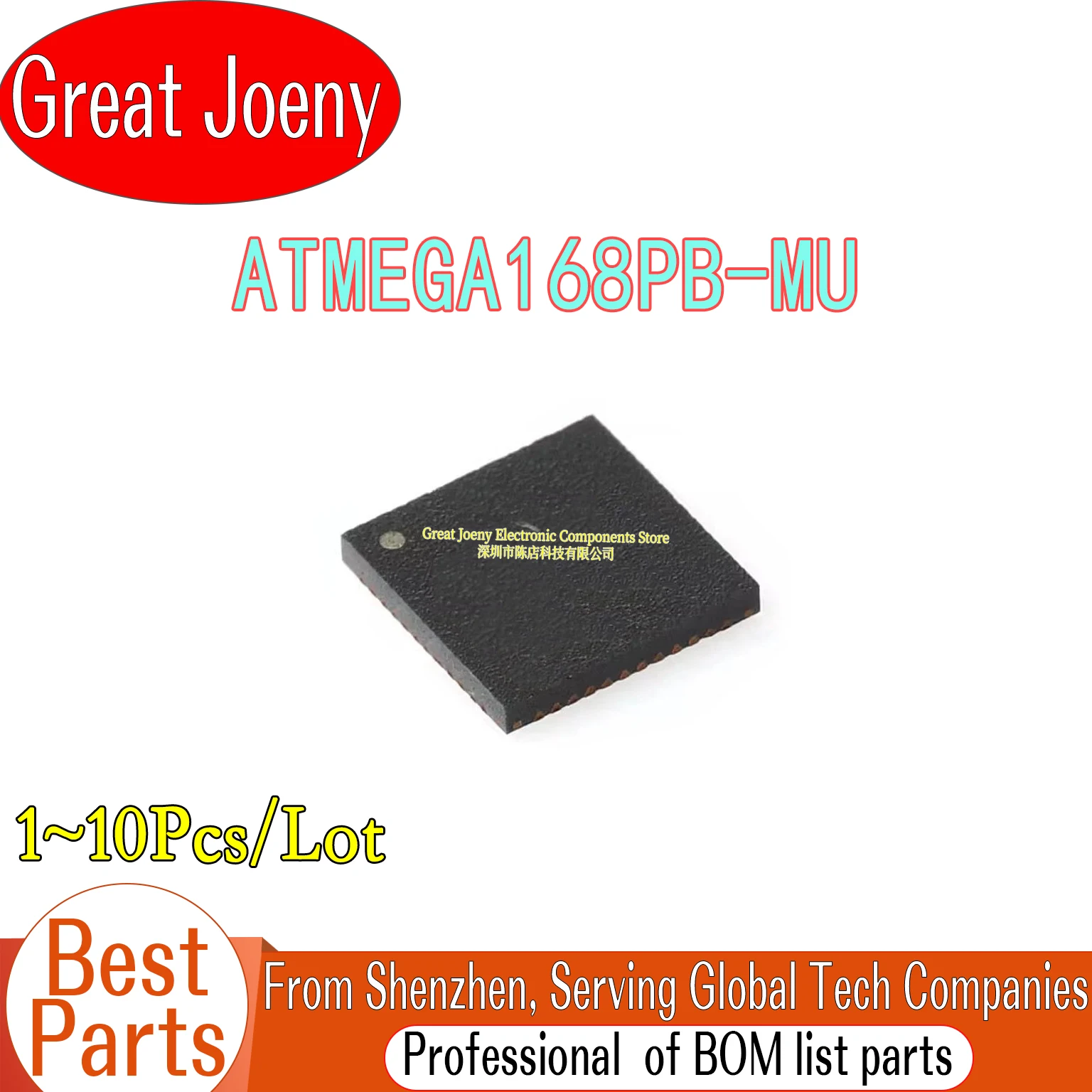 

(1-10 Piece)100% New ATMEGA168PB ATMEGA168PB-MU M168PB ATMEGA168 IC MCU Chipset VFQFN-32