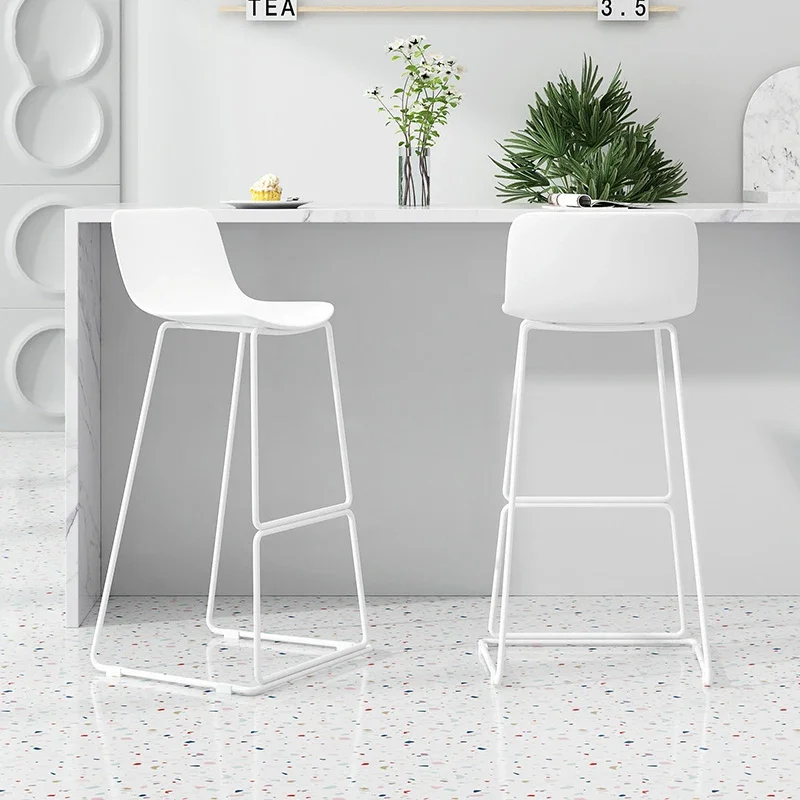 Tabouret de Bar Moderne en Métal Imperméable, Table Haute de Réception, Chaise de Bar, Pieds Ronds, Mobilier de Maison