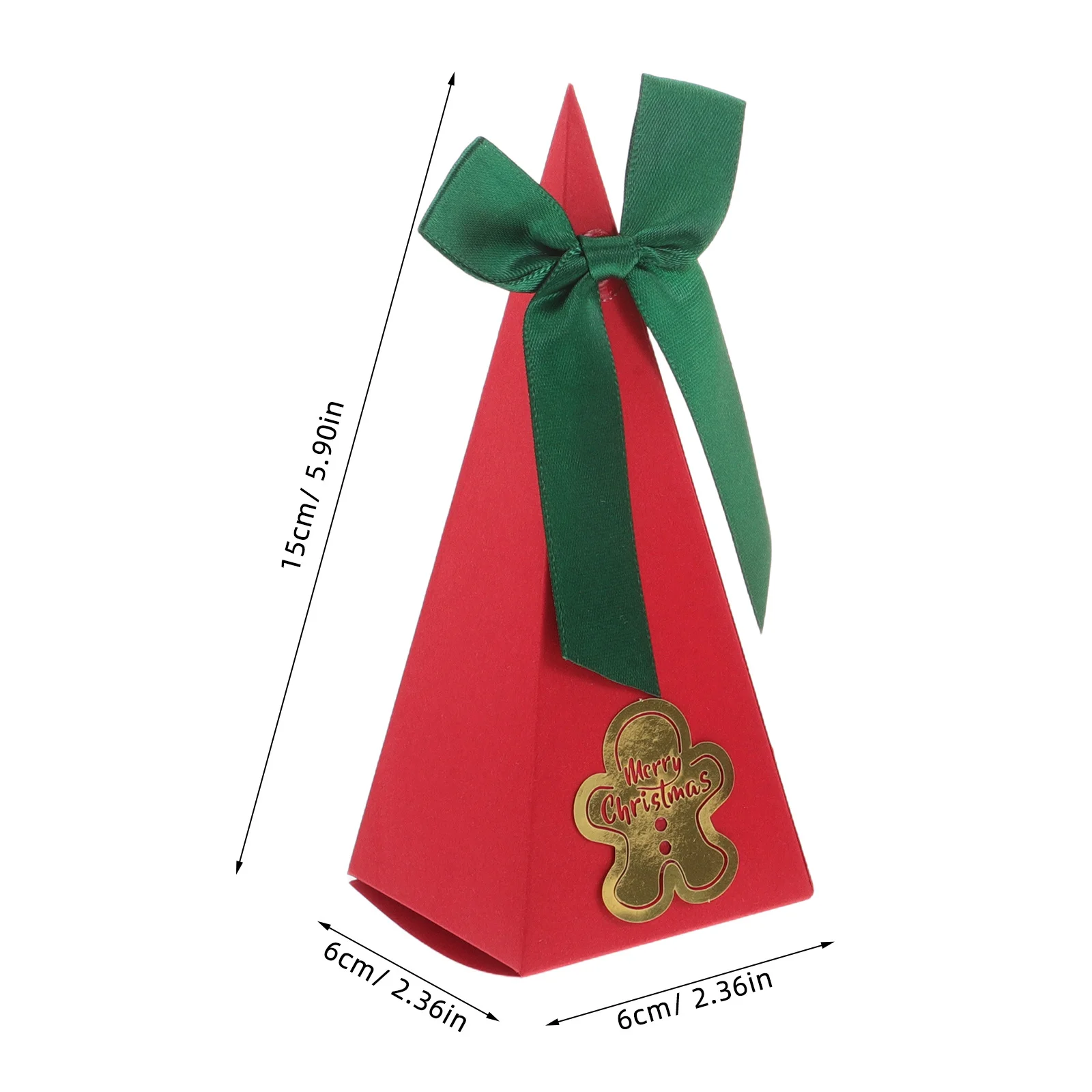 30 قطعة صندوق حلوى عيد الميلاد مثلث على شكل ورقة صناديق الحلوى يطبع احتفالي بناء قوي حاويات هدايا عيد الميلاد #4