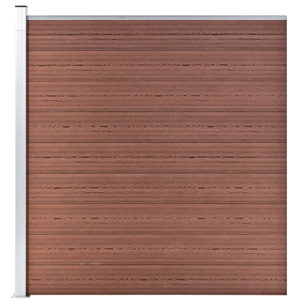 

Garden Fence, WPC Outdoor Privacy Screen, Garden Decoration Brown 175x186 cm