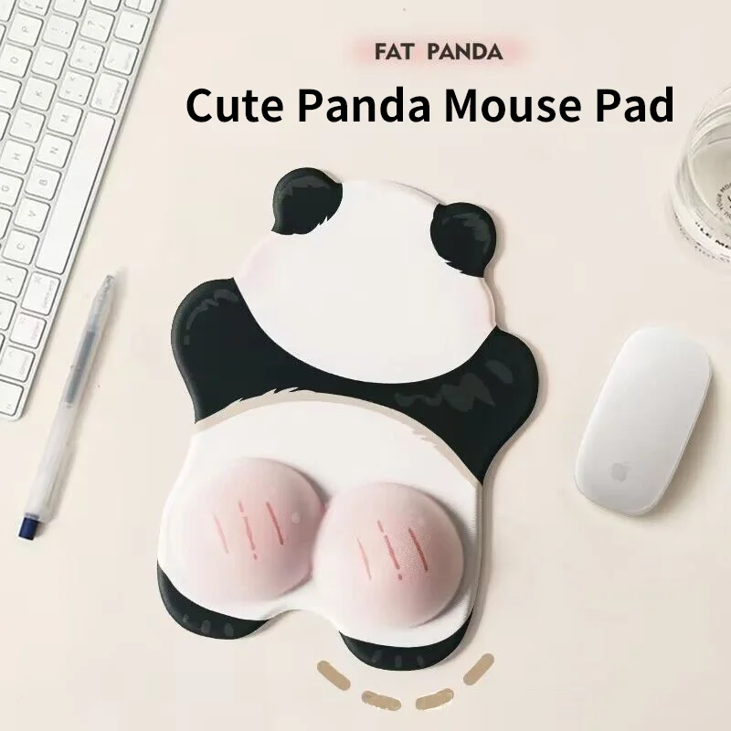 

Cute Panda Mouse Pad With Wrist Pad Creatively Designed Office Mouse Pad Soft And Elastic Soft Decompression Girl Use Mause Pad