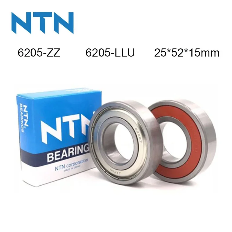 

100% Original Japan NTN Bearing 2/5Pcs 6205-ZZ 6205-LLU ABEC-9 Ball Bearing 25x52x15mm High Speed Deep Groove 6205 Ball Bearing