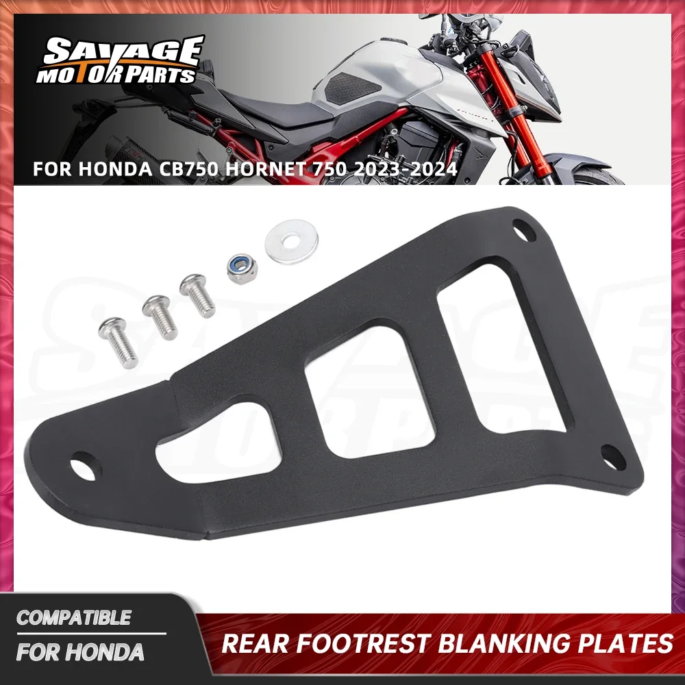 

Hornet750 2024 Rear Footrest Blanking Plates For Honda CB 750 Hornet 2023 Foot Peg Exhaust Hanger Bracket Motorcycle Accessories