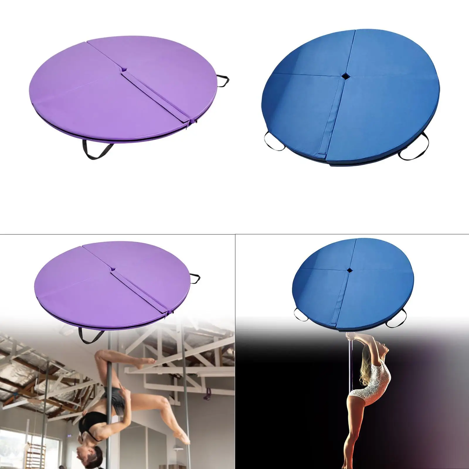 Pole Dance Mat Floor Protection Portable Versatile Circular Exercise Mat for Strength Training Home Gym Indoor Studio Fitness