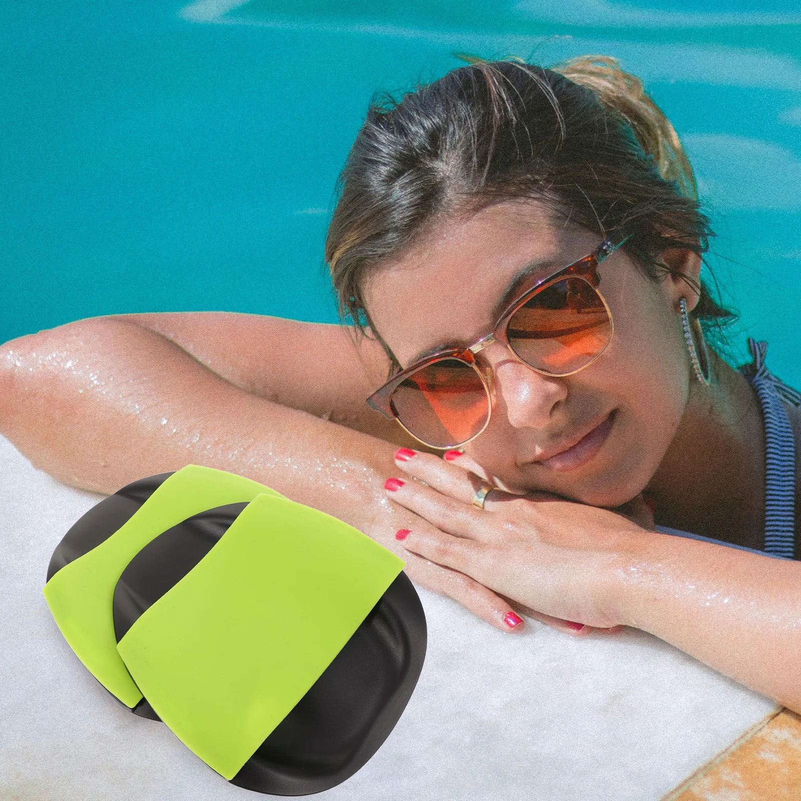 

1 Pair Swimming Webbed Gloves Silicone Adjustable Unisex Swim Paddles For Adults Diving Training Water Sports Protection Gift