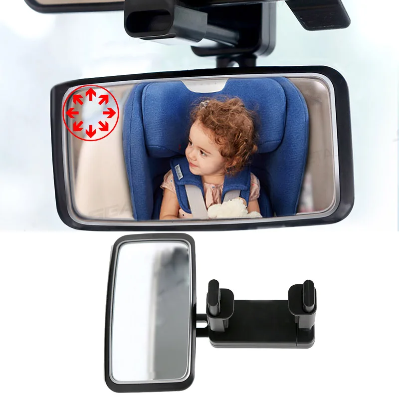 Car Baby Rear View Mirror Interior Baby Monitor Rear Facing Mirrors For Auto Safety Driving Kids Baby Monitor Angle Adjustable