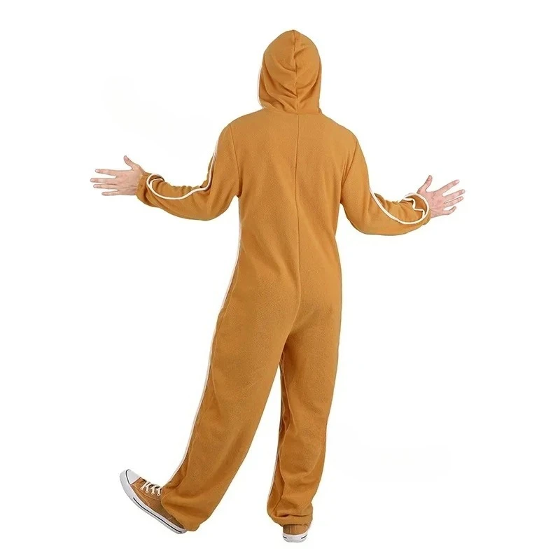 Men Gingerbread Cookie Jumpsuit 2026 New Arrival Christmas Family Costume Fancy Dress Up view 5