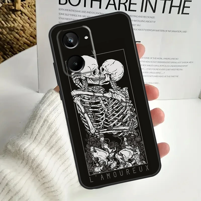 Aesthetics Skeleton For Realme GT Neo 5 GT5 9 10 11 12 Pro Plus C30 C31 C33 C35 C25s C21Y C51 C55 C67 C53 Case