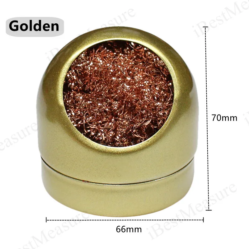 Soldering Iron Tip Cleaner Welding Soldering Iron Tip Cleaning  Copper Wire Cleaner Ball with Sponge and Holder No Water Needed