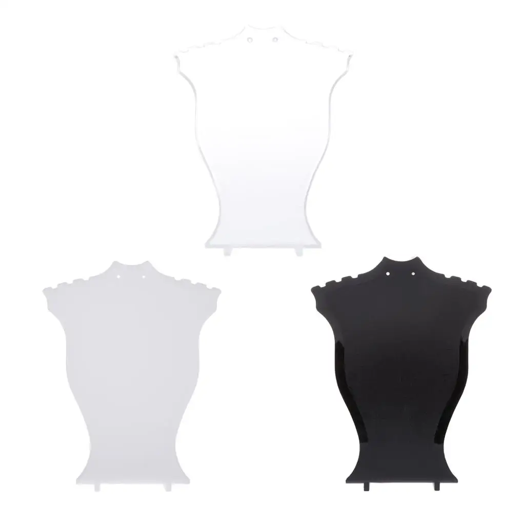Jewelry Pendant Chain Choker Acrylic Display Bust Necklace Organizer Stand for Jewelry Storage and Shops