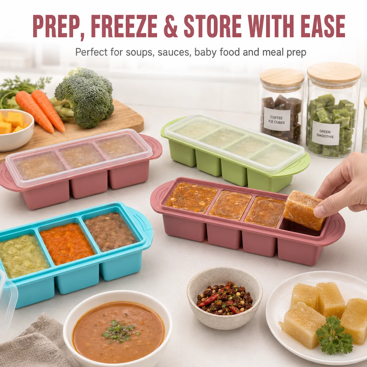 2/3 PACK Set Silicone Food Fre - Meal Prep Menu review and price