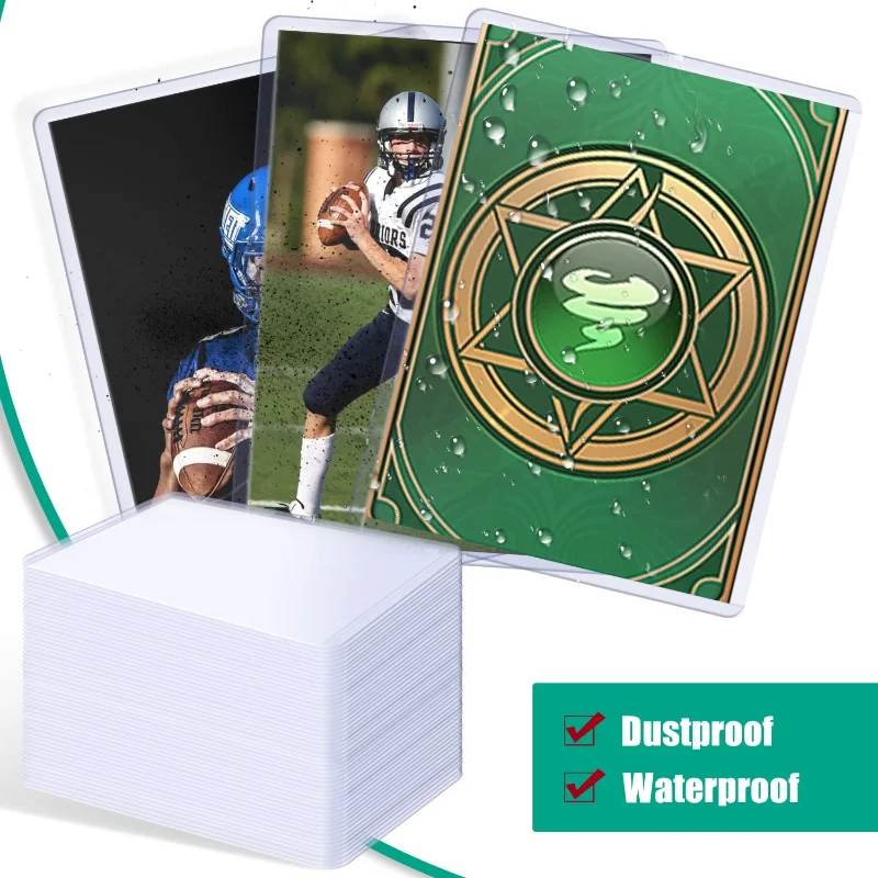 1-10pcs Card Sleeve Clear Hard PVC Plastic Card Protectors Horizontal Version 3x4 Inch Football Baseball Sport Star Card Holder