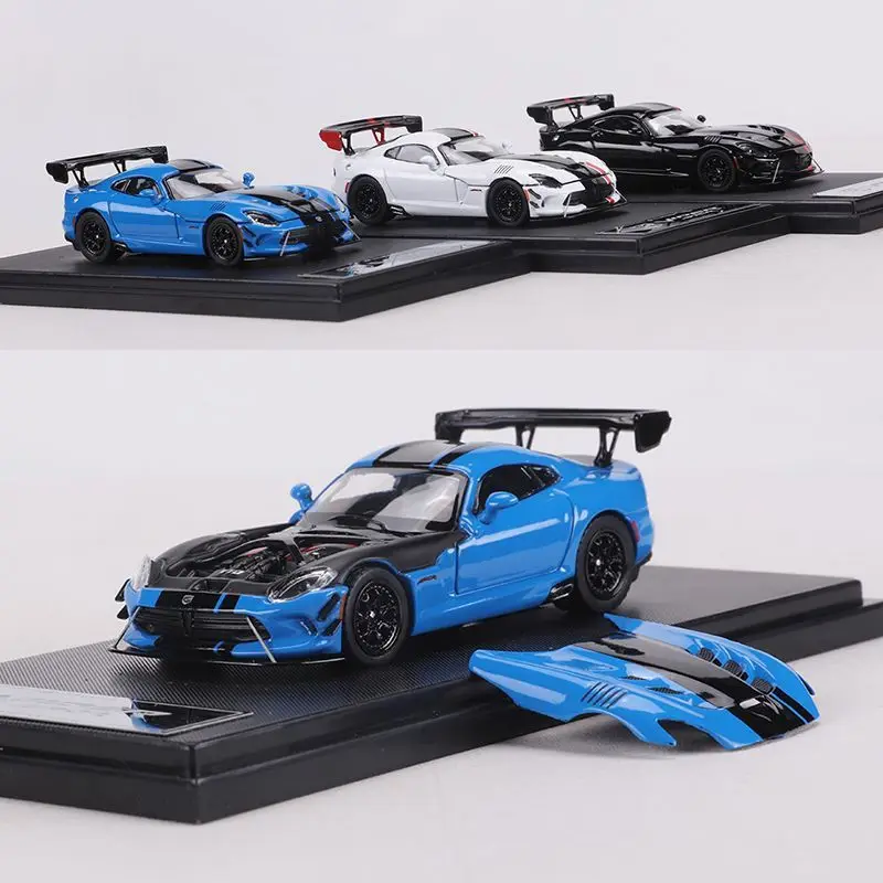 Versione con copertina magnetica aperta Viper ACR 1:64, modello di auto in lega pressofusa, per adolescenti che giocano con, decorazione per adulti, regalo.