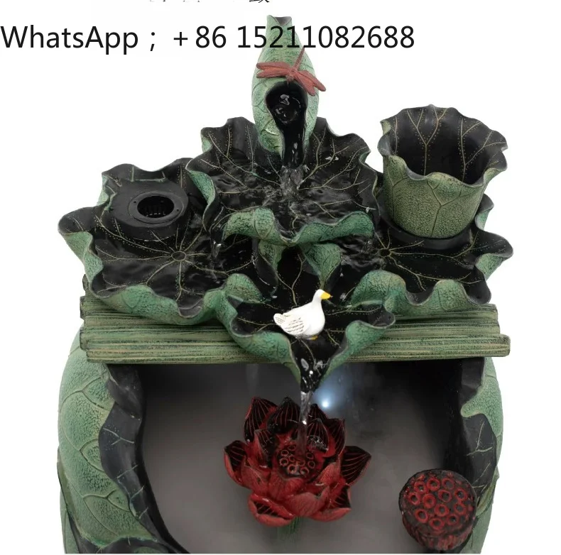 SCY tea room living room landscaping decoration balcony floor-to-ceiling running water ornament circulating water landscape