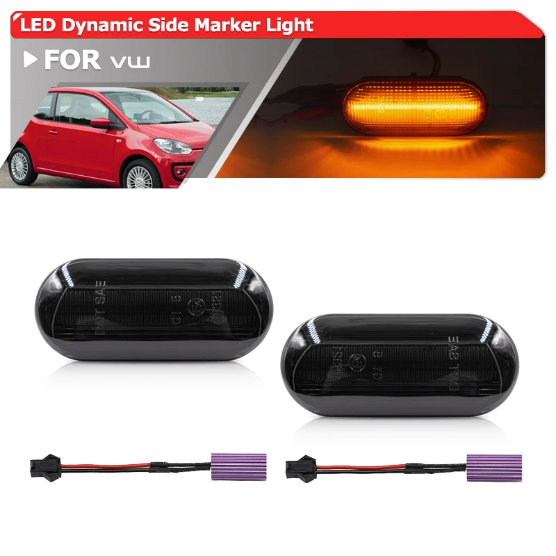 

Smoked Dynamic Flowing Led Side Marker Lights For Seat Ibiza Leon Toledo Altea Exeo Skoda Octavia For VW Golf Passat Jetta Eos