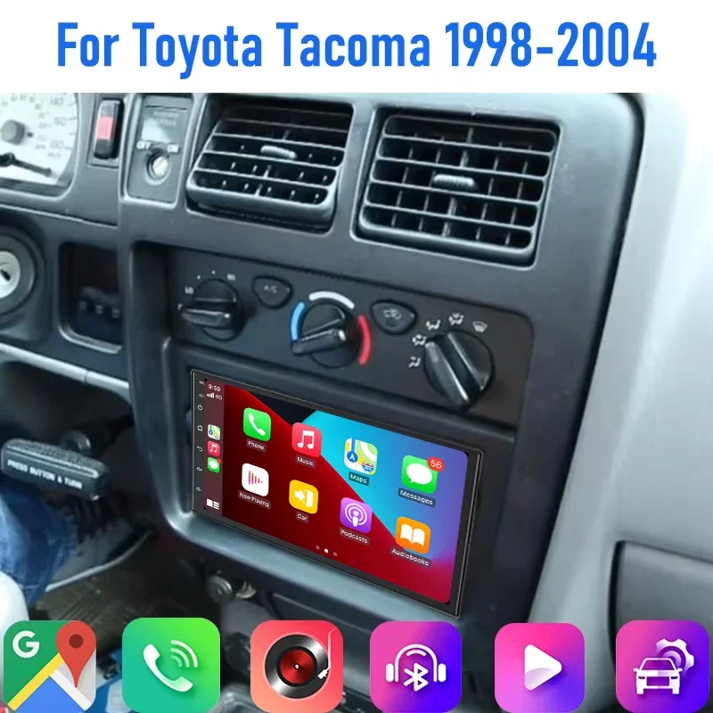 

7'' For Toyota Tacoma 1998-2004 Car Radio 4G SIM Rear Camera Android 15 Auto Head Unit Bluetooth Google Map GPS Wireless Carplay