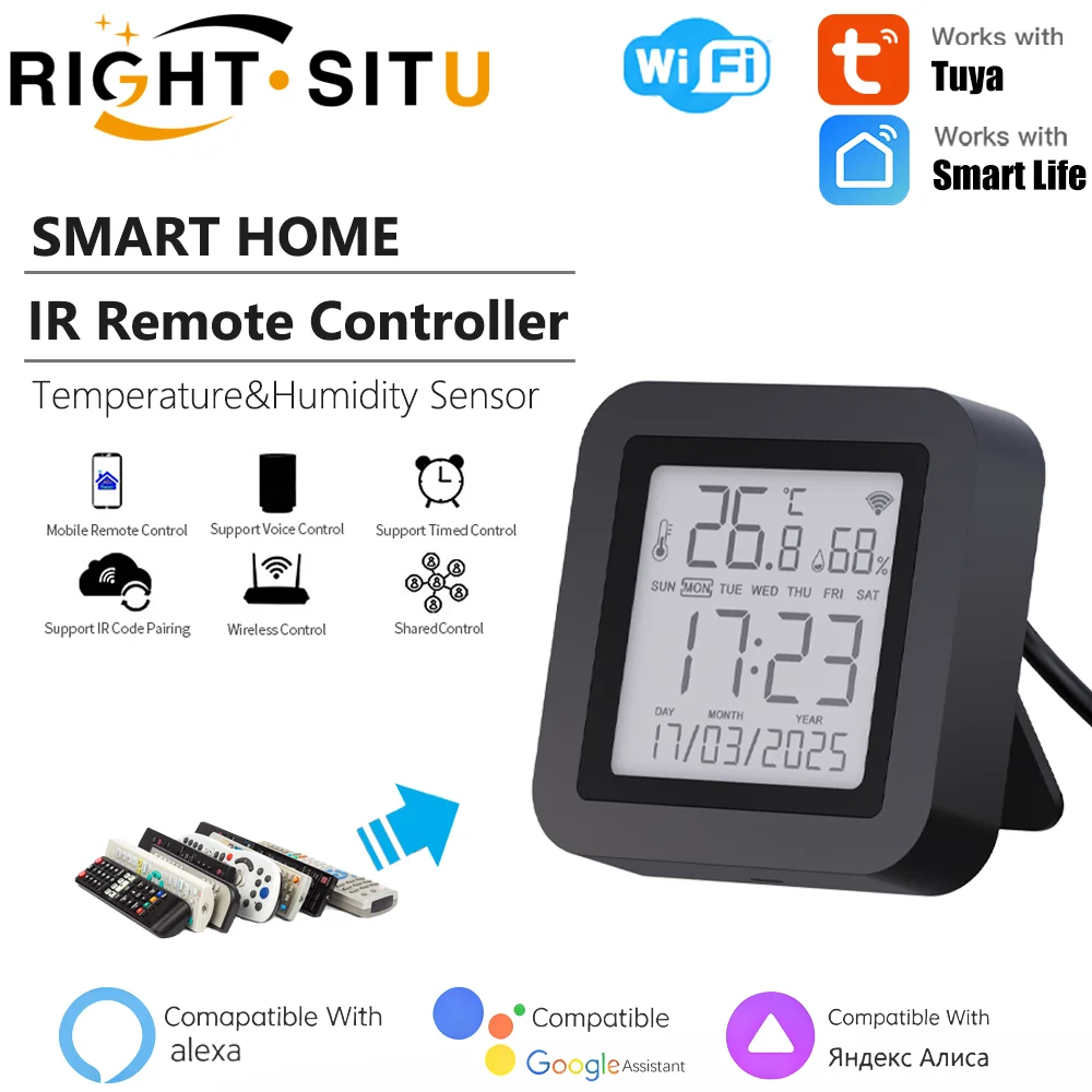 Tuya WiFi Smart IR Remote Controller Smart Home Infrared Universal Remote Blaster One for All Control AC TV DVD CD AUD SAT Etc