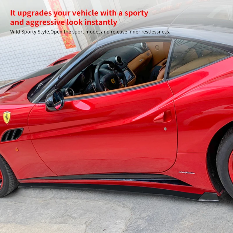 フェラーリカリフォルニア 2009-2018 車のフロントリアサイドスカート延長バンパーストリップストリップ PP プラスチック衝突防止プロテクター