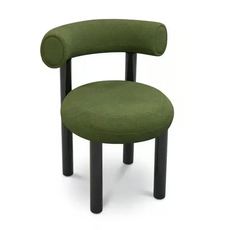 Scandinavian Shaped Single Back Chair Lamb's Wool Sofa Chair Bedroom Make-up Stool Clothing Shop Single Modern Home Furniture