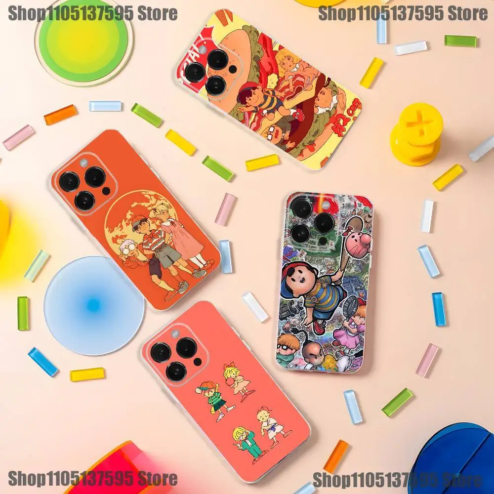 

Game E-EarthBound Mother 4 Phone Case For iPhone 17,16,15,14,13,12,11 Pro,Max,Plus,X,XS,XR,SE4,E Mini Transparent Soft Cover