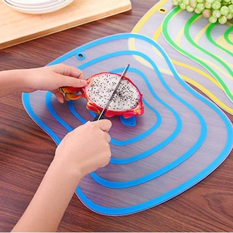 4pcs Kitchen Non-slip Chopping Blocks Tool Flexible Transparent Cutting Board Cutting Boards Classification Chopping Board Pad
