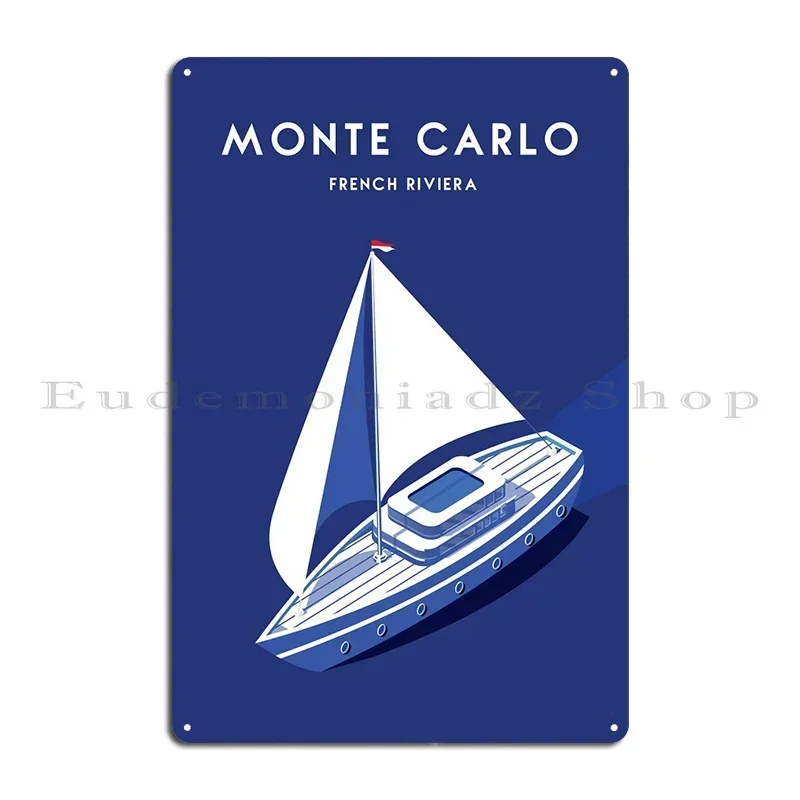 Monte Carlo Monaco France Metal Plaque Poster Cinema Classic Create Club Design Pub Tin Sign Poster