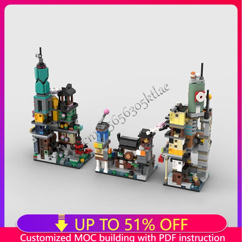 1625 Parts Colorful Building Block Set Modular Creative Tech Inspired Scene Bricks Children's DIY Assembly Toys Birthday Gift