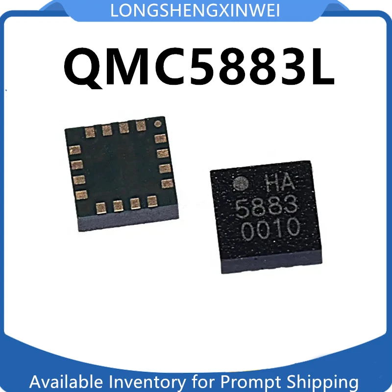 1PCS New Original QMC5883L QMC5883 Silkscreen 5883 Three-axis Magnetic Sensor LGA-16