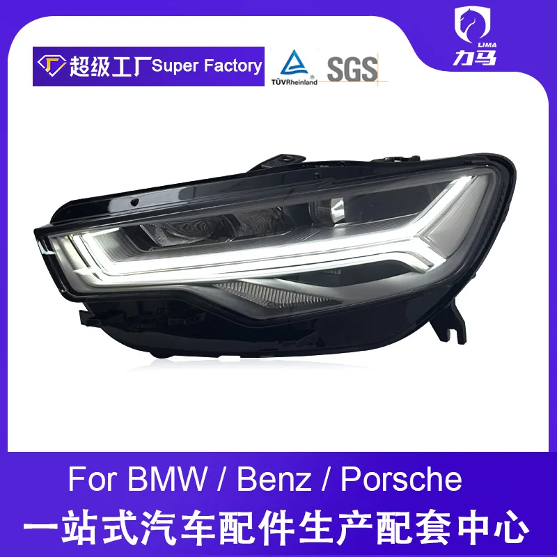 

Подходит для 12-18 Audi A6L в сборе, модифицированные высококачественные светодиодные дневные ходовые огни, линзы, светодиодные фары