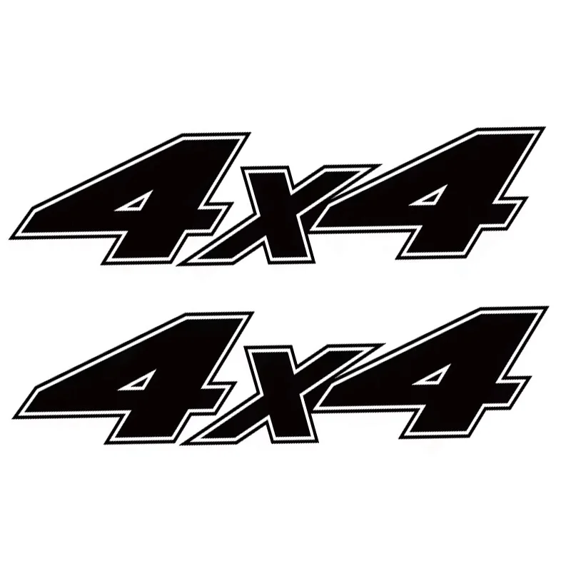 Car sticker 2Pcs door side decal pickup rear door decoration 4x4 vinyl membrane cover PVC waterproof and sunscreen